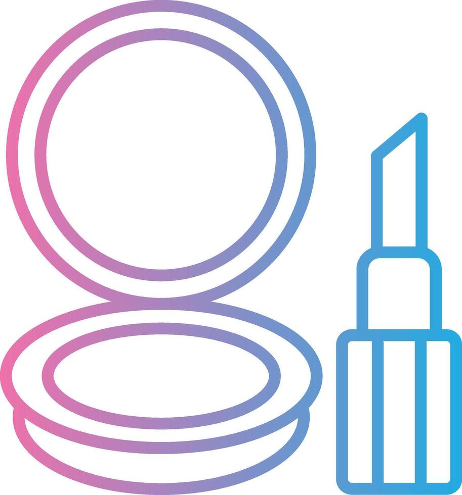 Beauty Line Gradient Icon Design vector