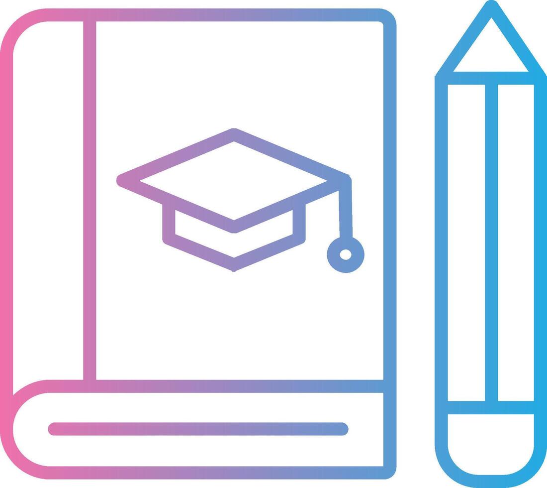 Treatise Line Gradient Icon Design vector