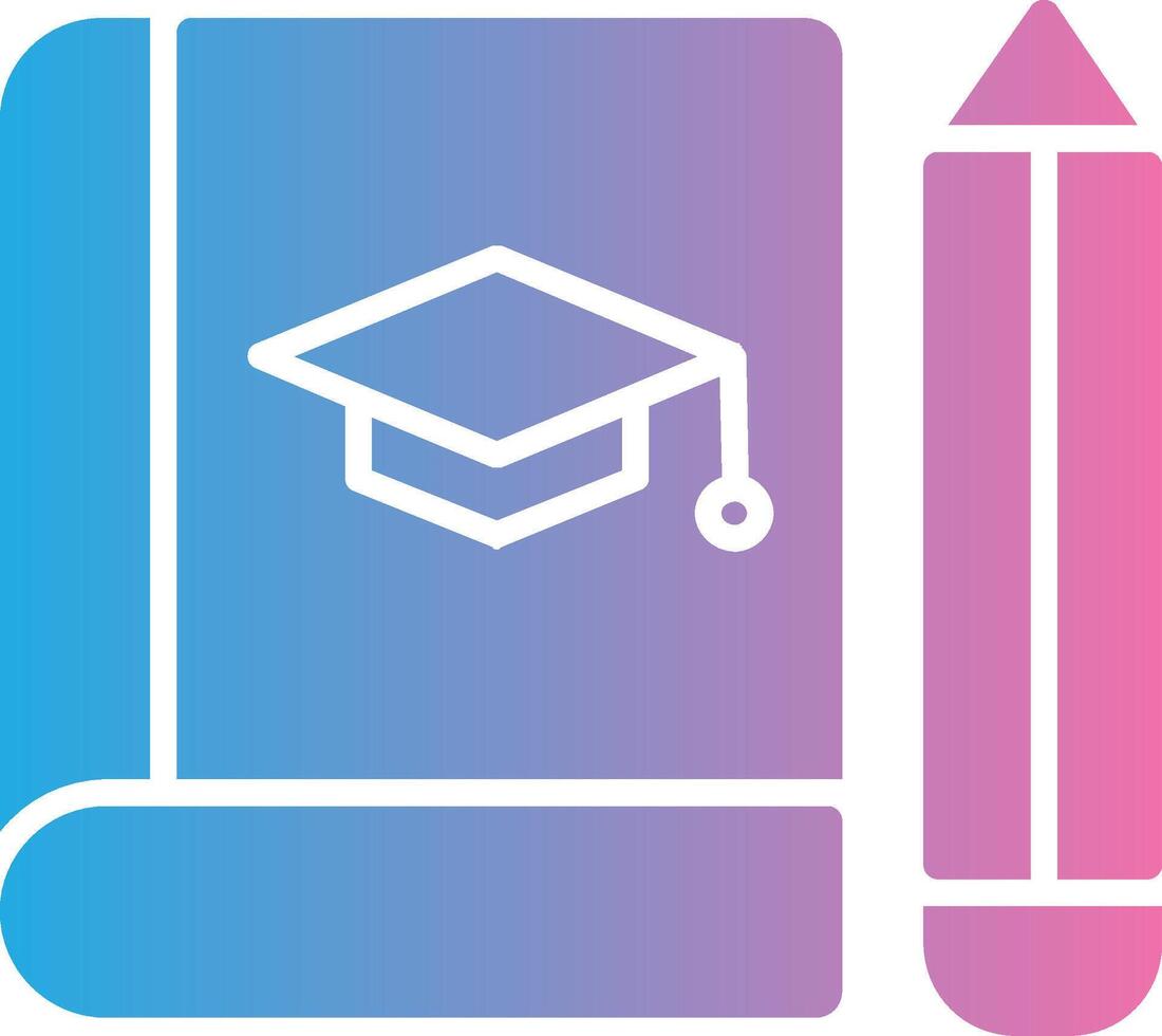 Treatise Glyph Gradient Icon Design vector