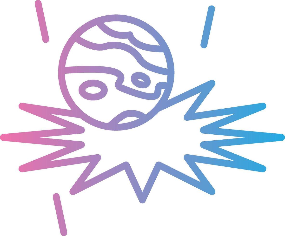Supernova Line Gradient Icon Design vector