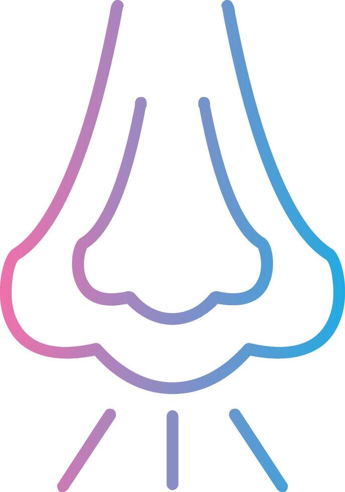Rhinology Line Gradient Icon Design vector