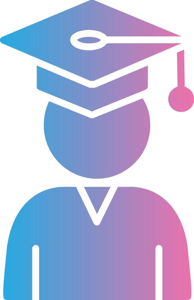 Student Glyph Gradient Icon Design vector