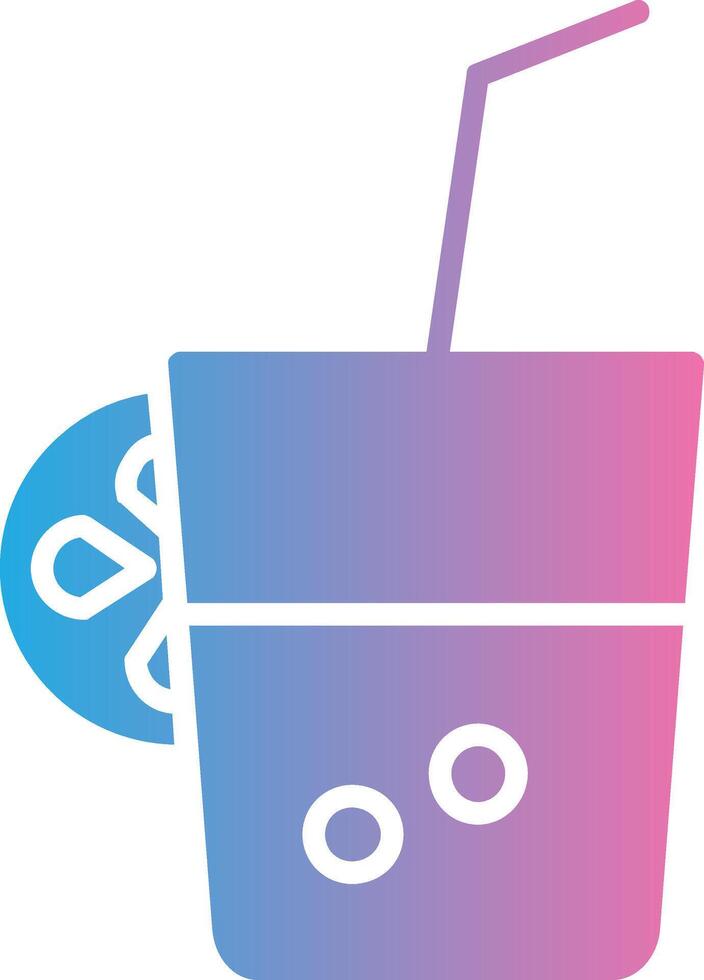 Fresh Juice Glyph Gradient Icon Design vector