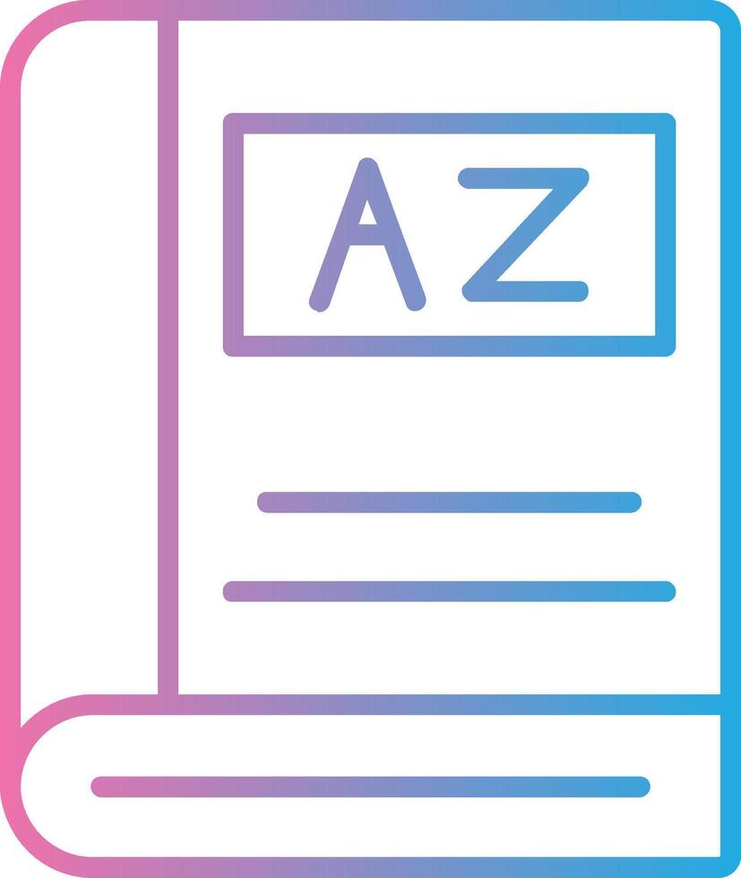 Dictionary Line Gradient Icon Design vector