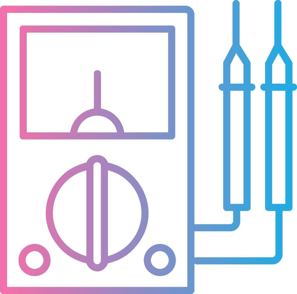 Multimeter Line Gradient Icon Design vector