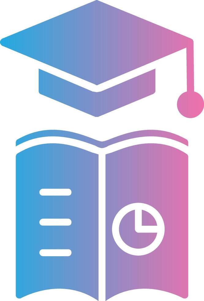 Learning Analytics Glyph Gradient Icon Design vector