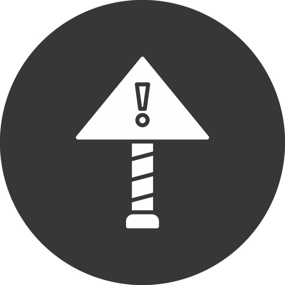 Caution Glyph Inverted Icon vector