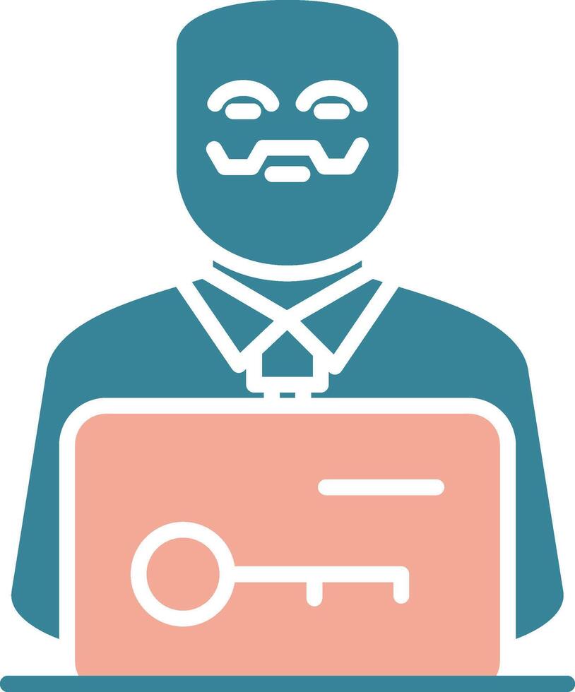 Anonymous Glyph Two Color Icon vector