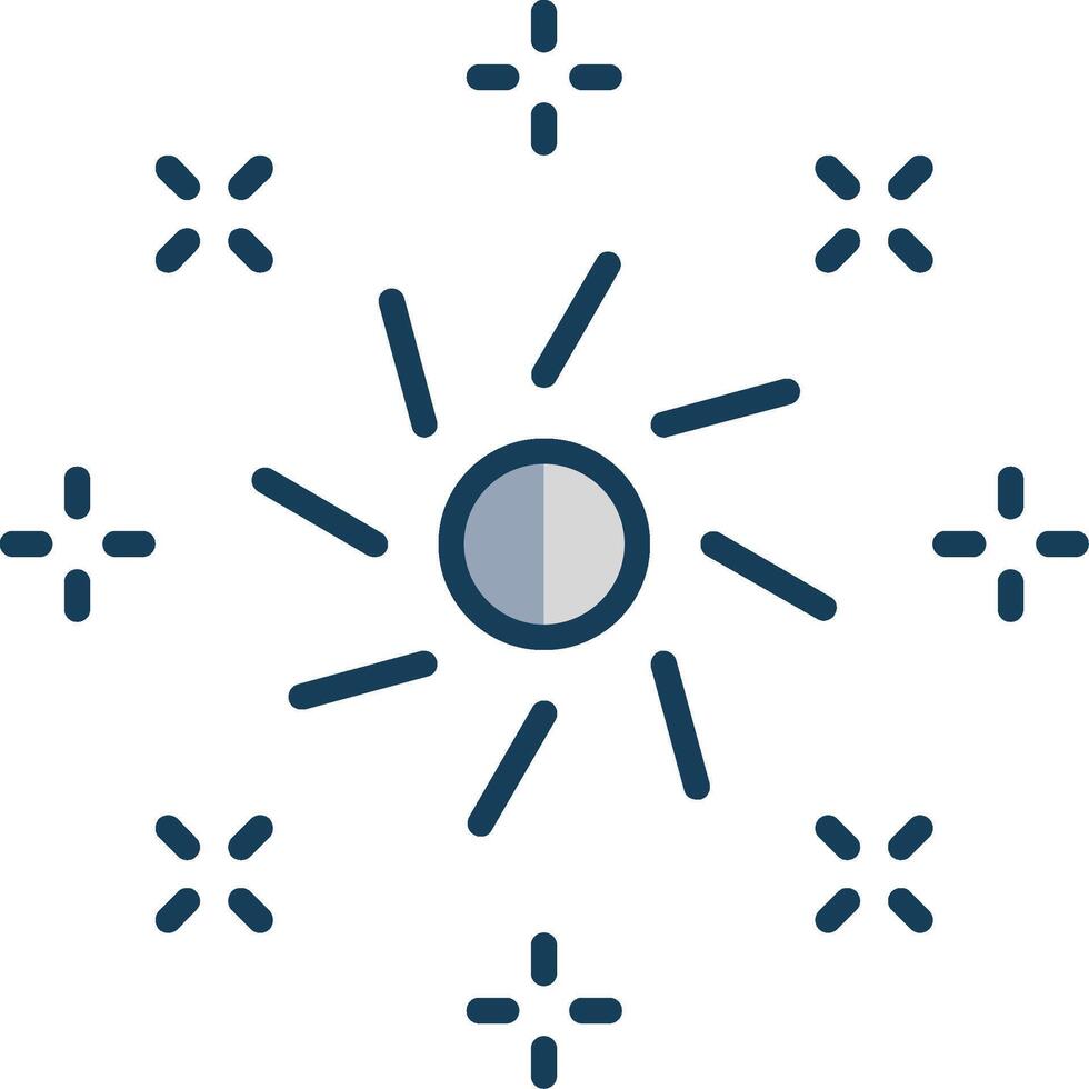 Lights Line Filled Grey Icon vector