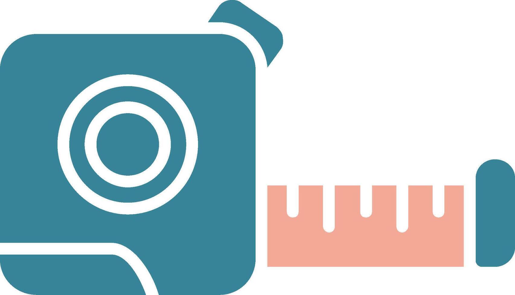 Tape Measure Glyph Two Color Icon vector