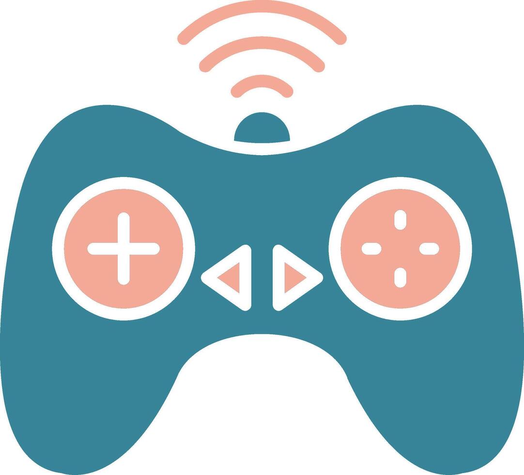 Controller Glyph Two Color Icon vector