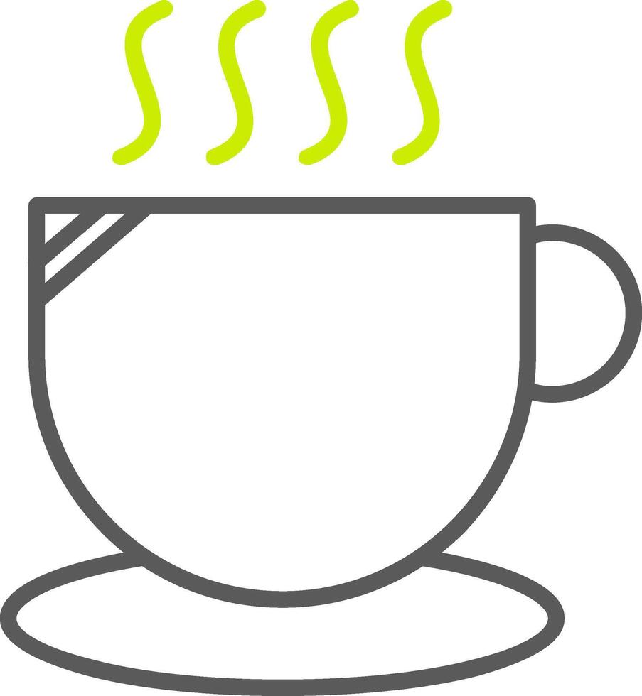 Cup Line Two Color Icon vector