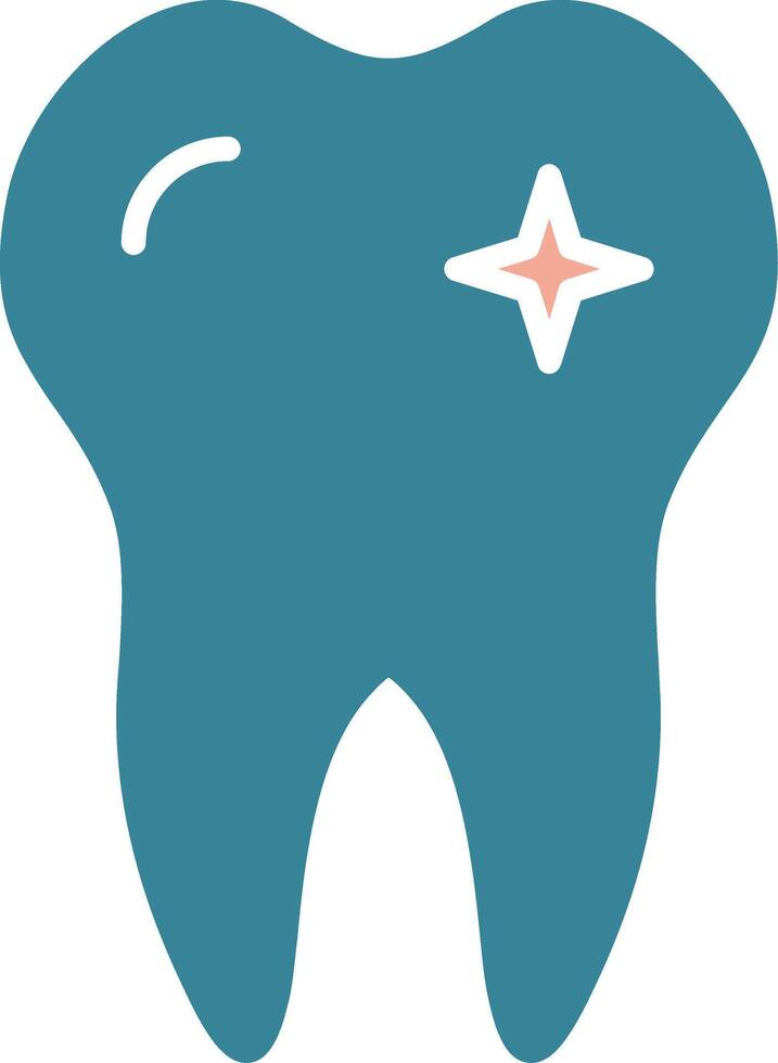 Teeth Glyph Two Color Icon vector