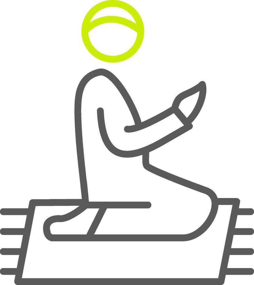 Prayer Line Two Color Icon vector