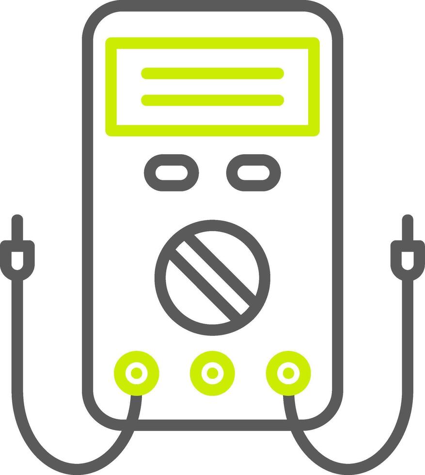 Multimeter Line Two Color Icon vector