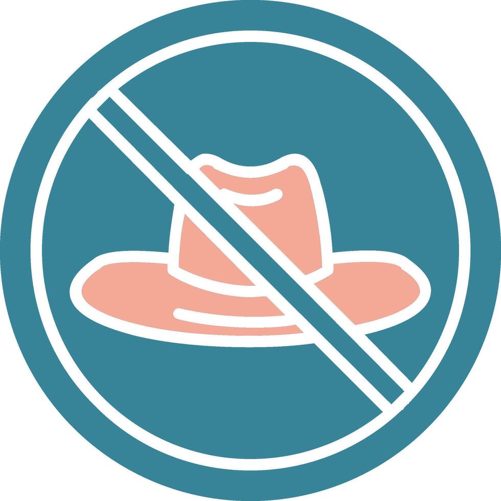 Prohibited Sign Glyph Two Color Icon vector