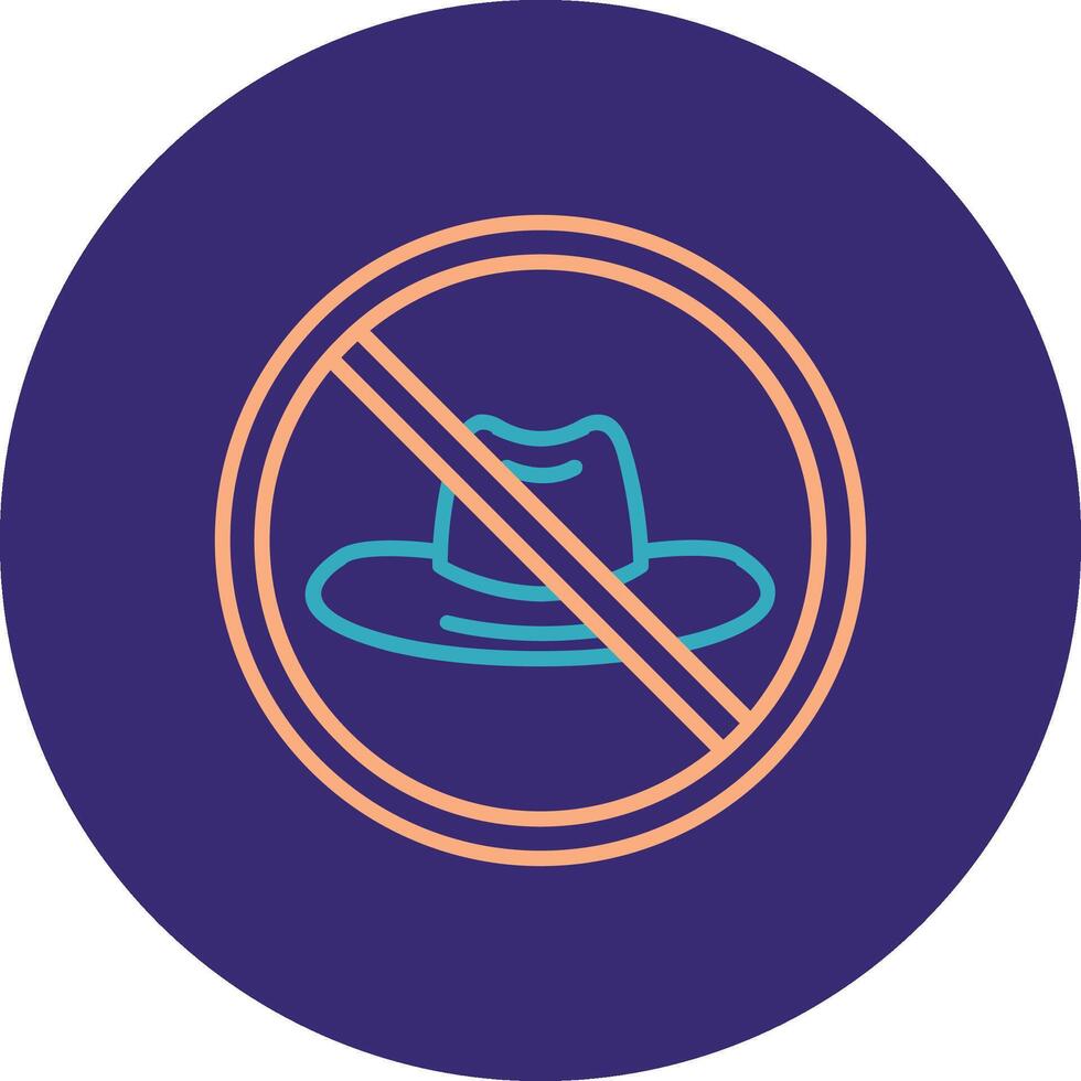 Prohibited Sign Line Two Color Circle Icon vector