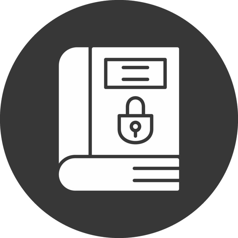 Top Secret Glyph Inverted Icon vector