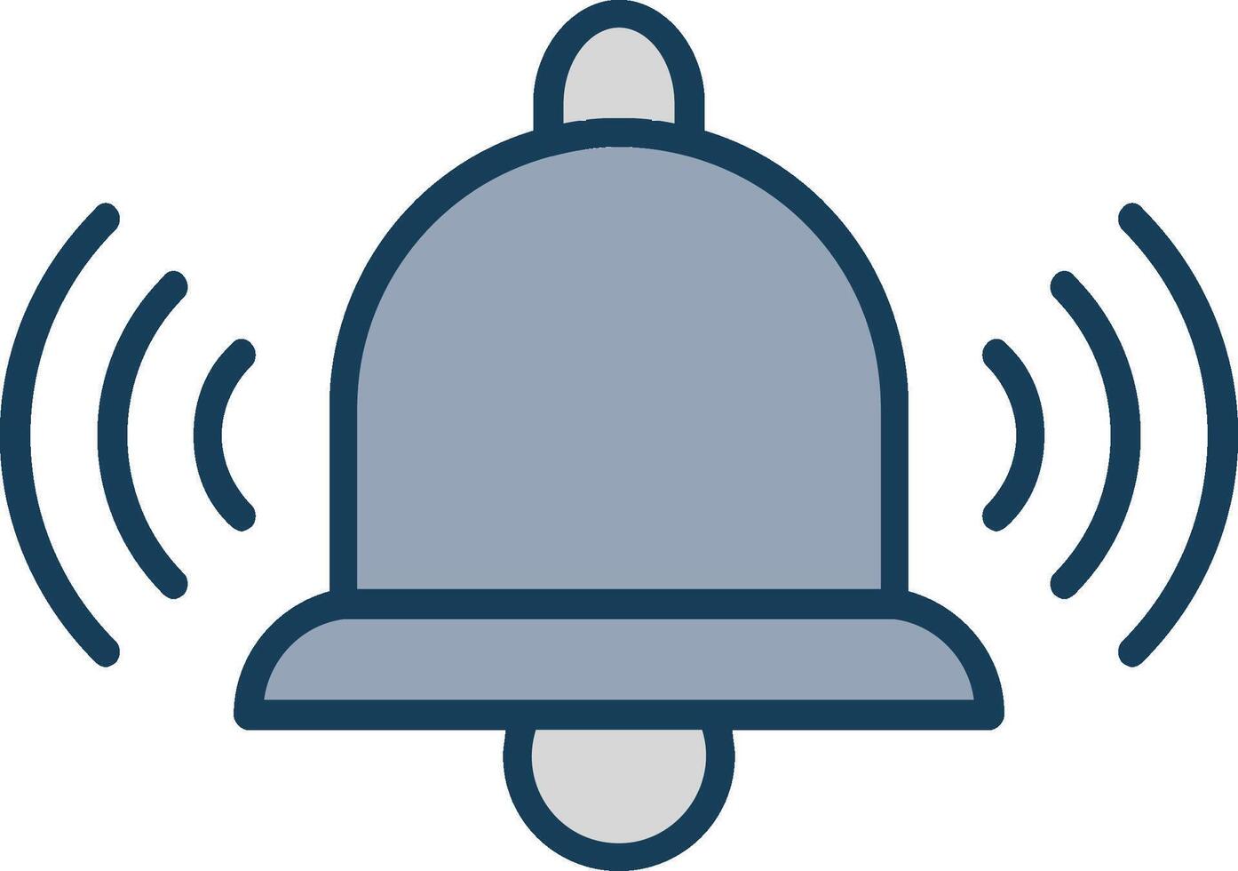 Bell Line Filled Grey Icon vector