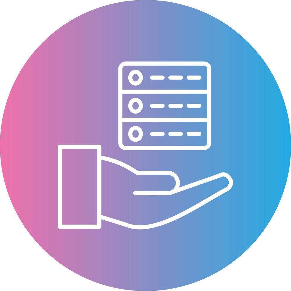 Data Capture Line Gradient Circle Icon vector