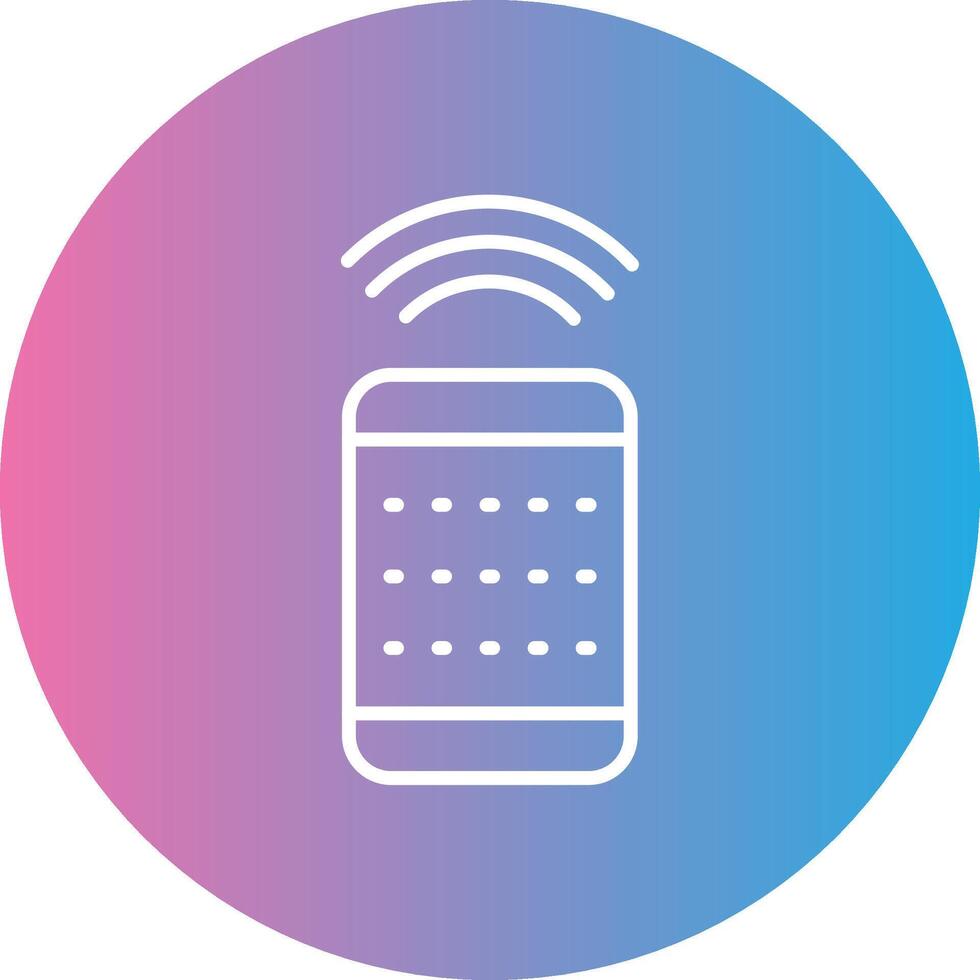Remote Control Line Gradient Circle Icon vector