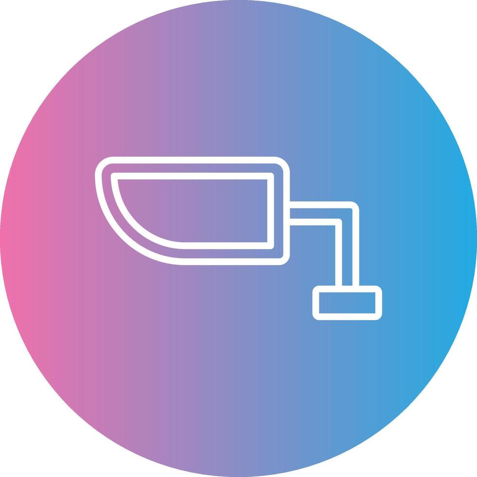 Side Mirror Line Gradient Circle Icon vector