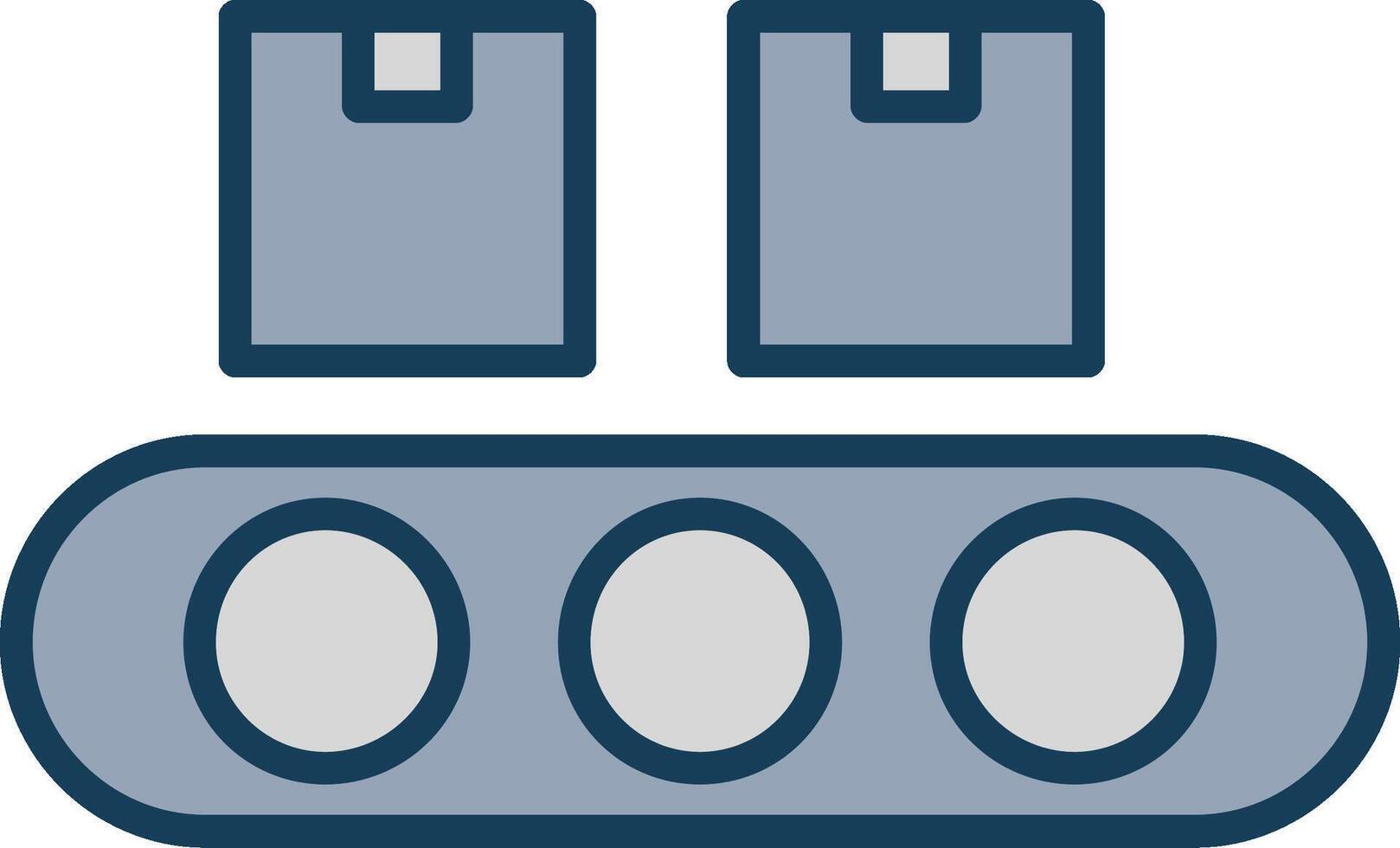 The Process Line Filled Grey Icon vector