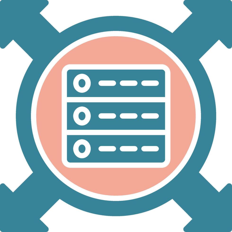 Data Driven Glyph Two Color Icon vector