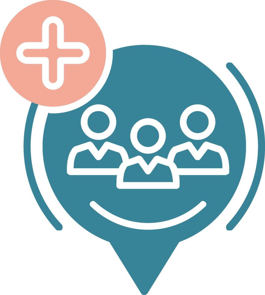Follower Glyph Two Color Icon vector