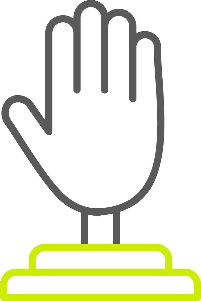 Hand Line Two Color Icon vector