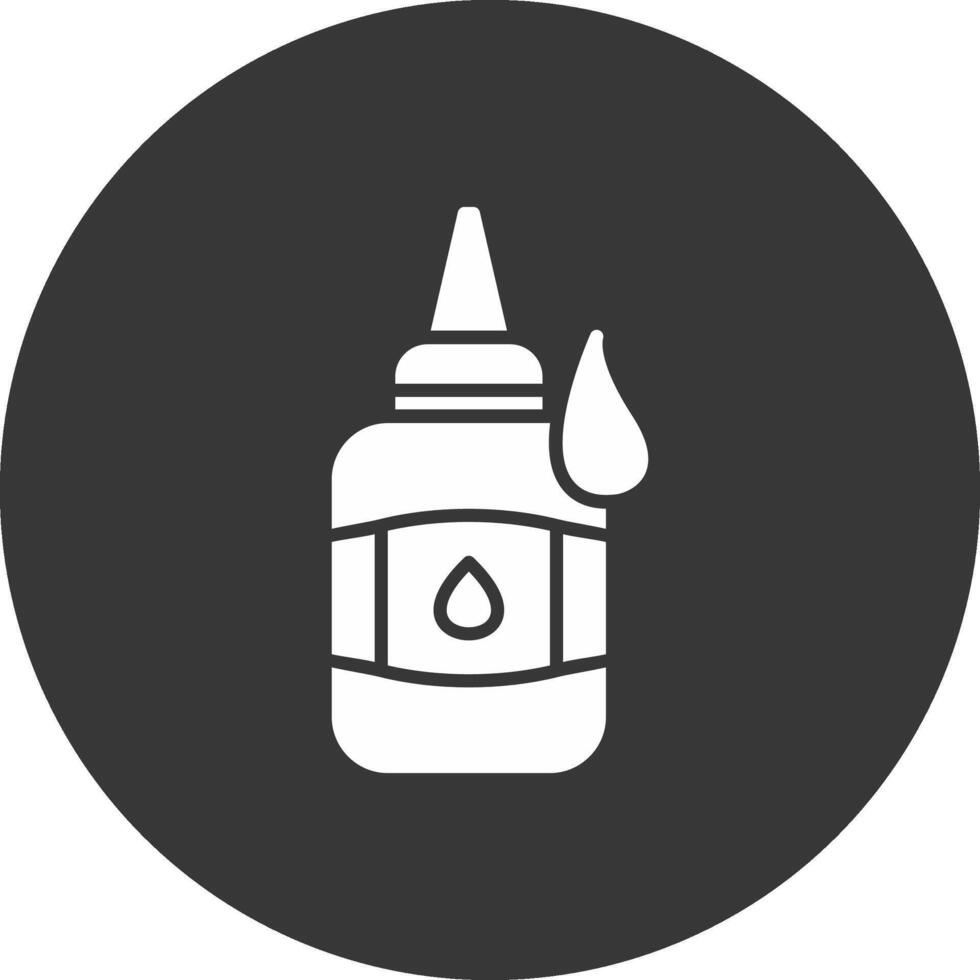 Glue Glyph Inverted Icon vector