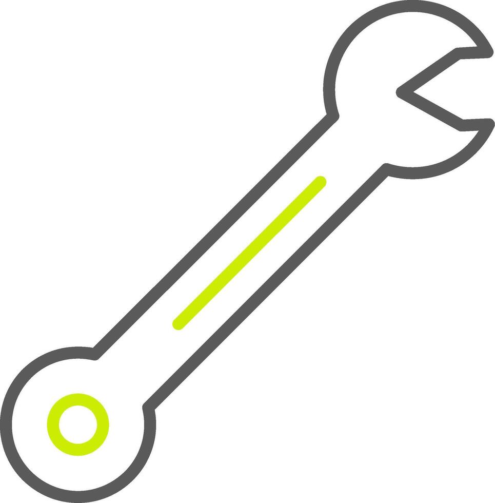 Spanner Line Two Color Icon vector