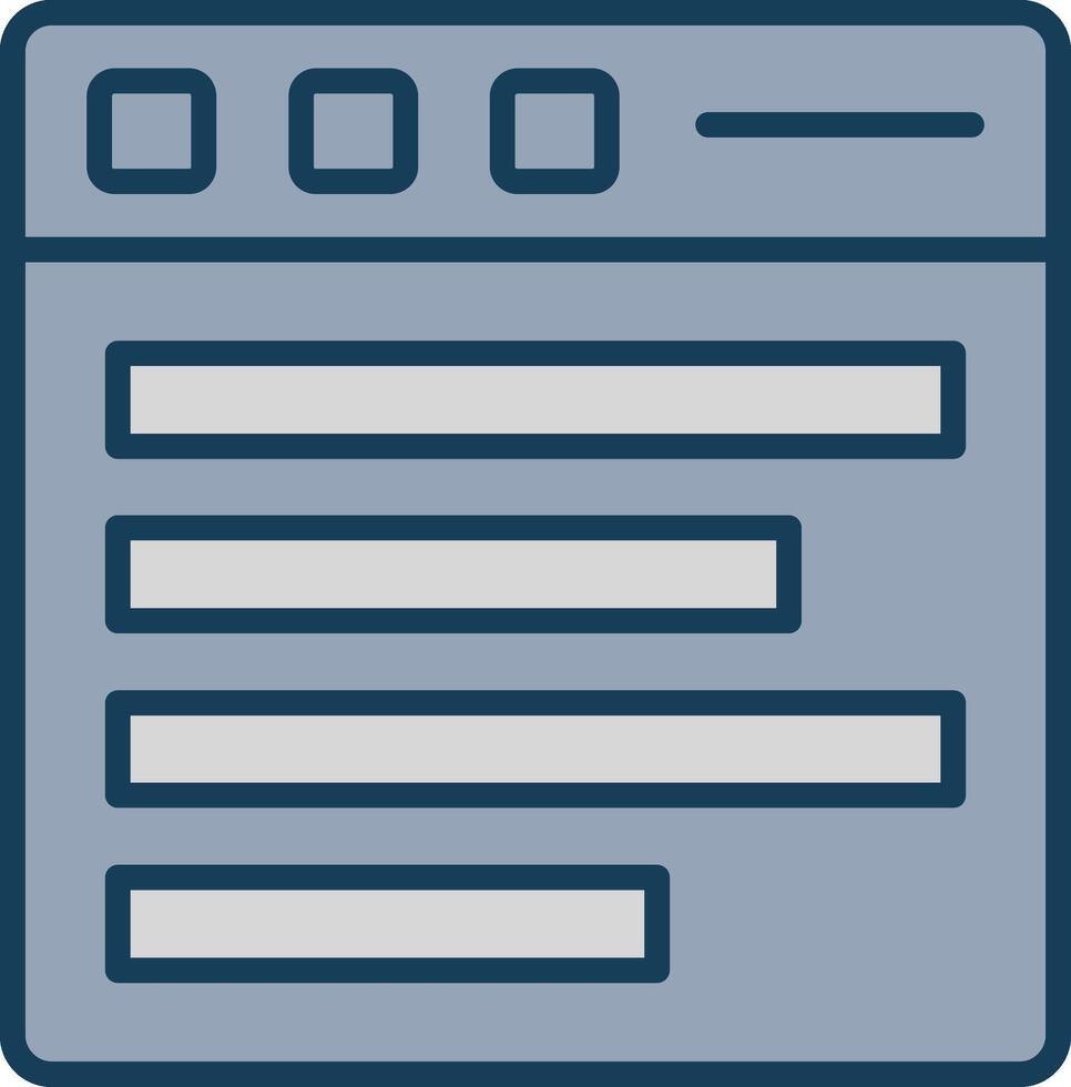 Browser Line Filled Grey Icon vector