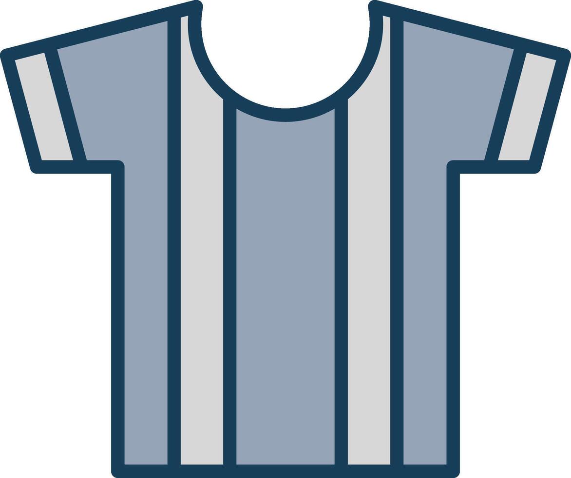 Shirt Line Filled Grey Icon vector