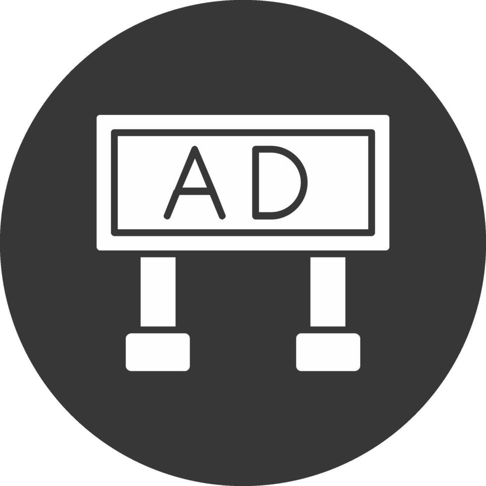 Advertising Glyph Inverted Icon vector