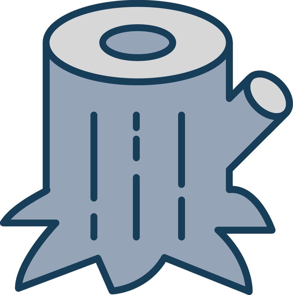 Trunk Line Filled Grey Icon vector