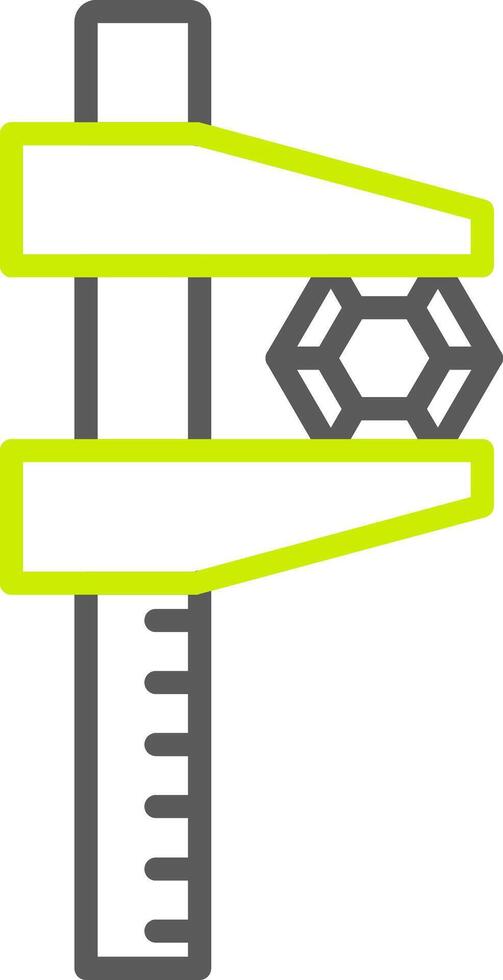 Caliper Line Two Color Icon vector