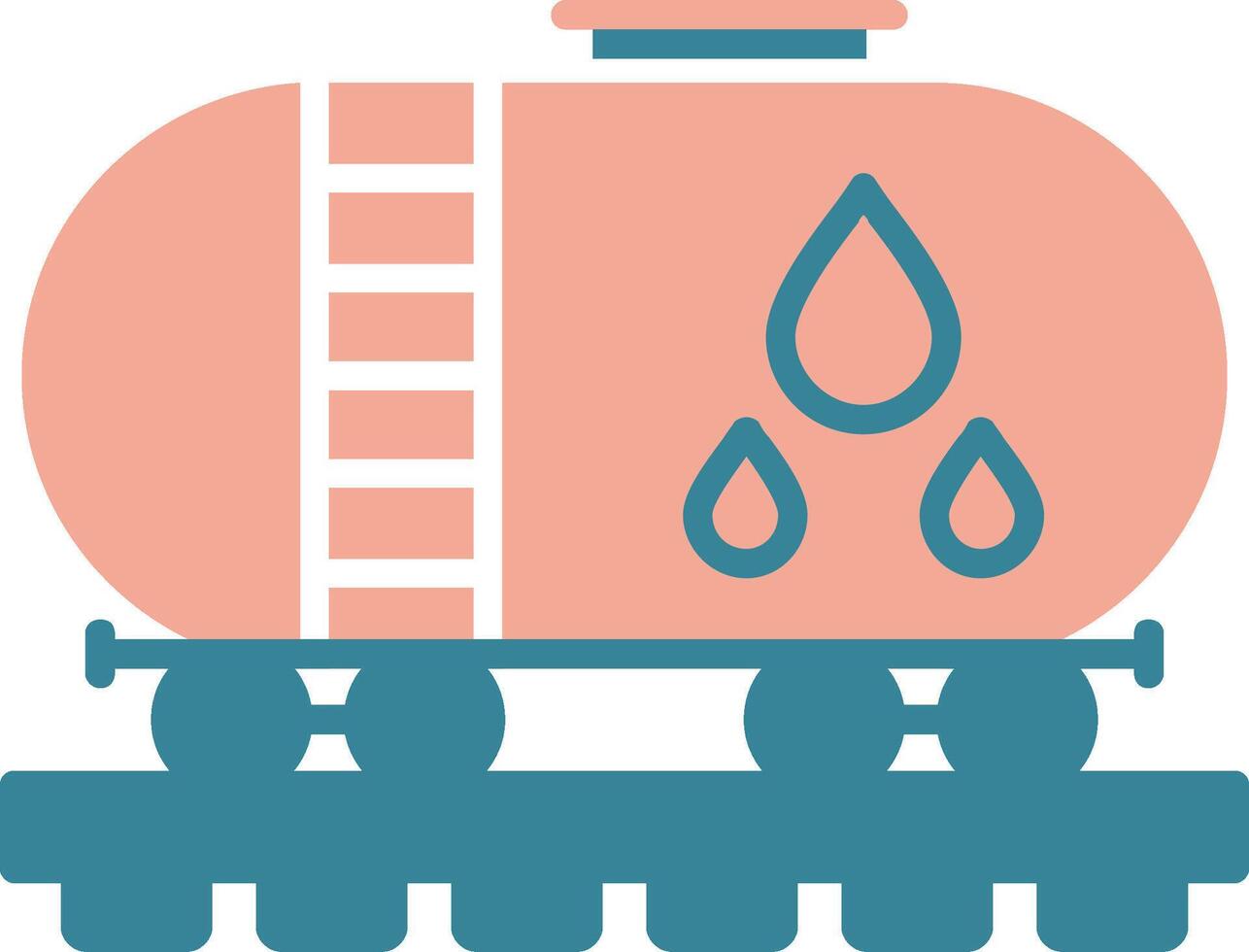 Oil Tank Glyph Two Color Icon vector