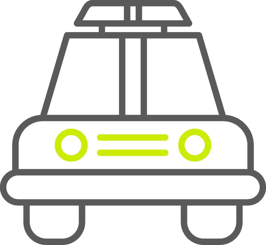 Police Car Line Two Color Icon vector