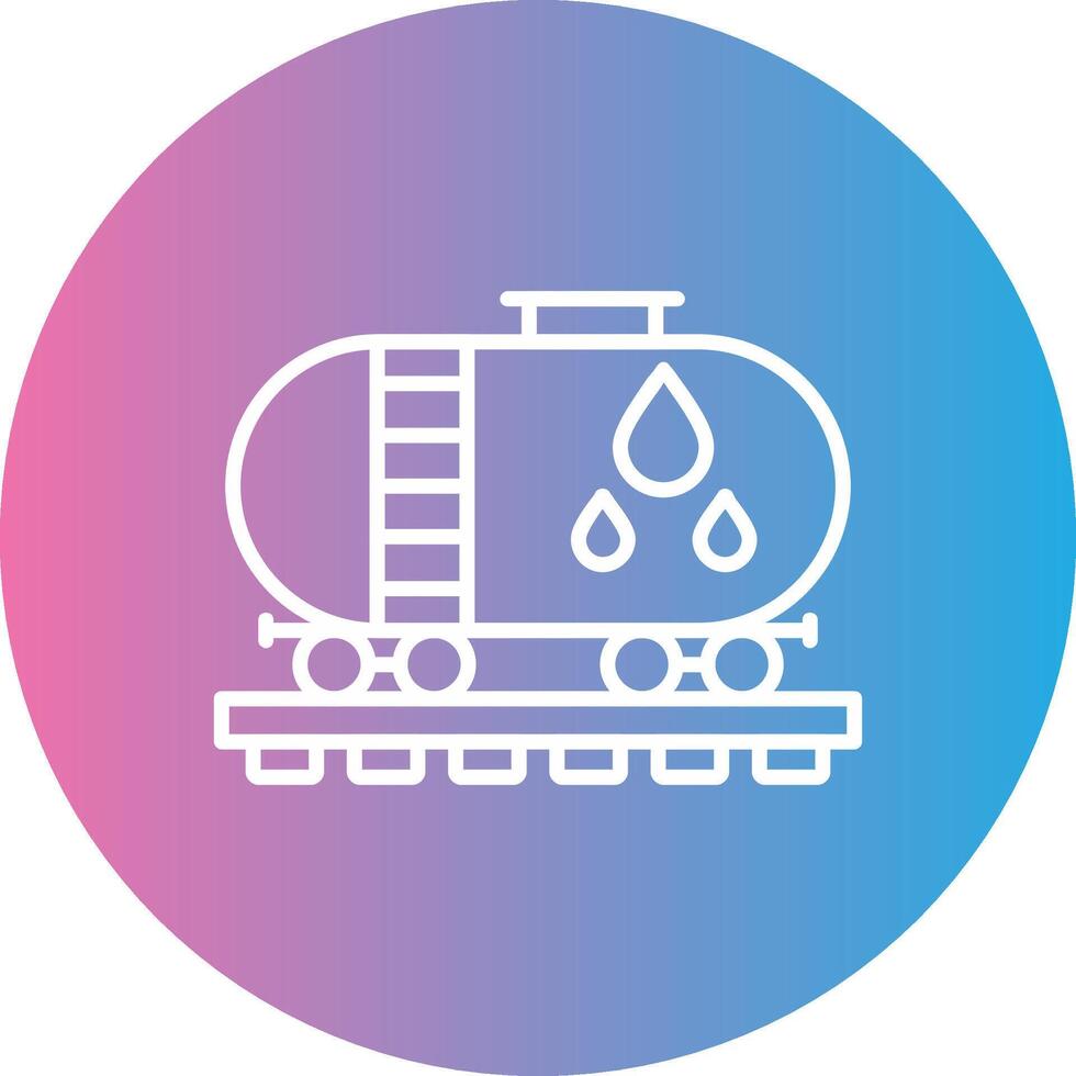 petróleo tanque línea degradado circulo icono vector