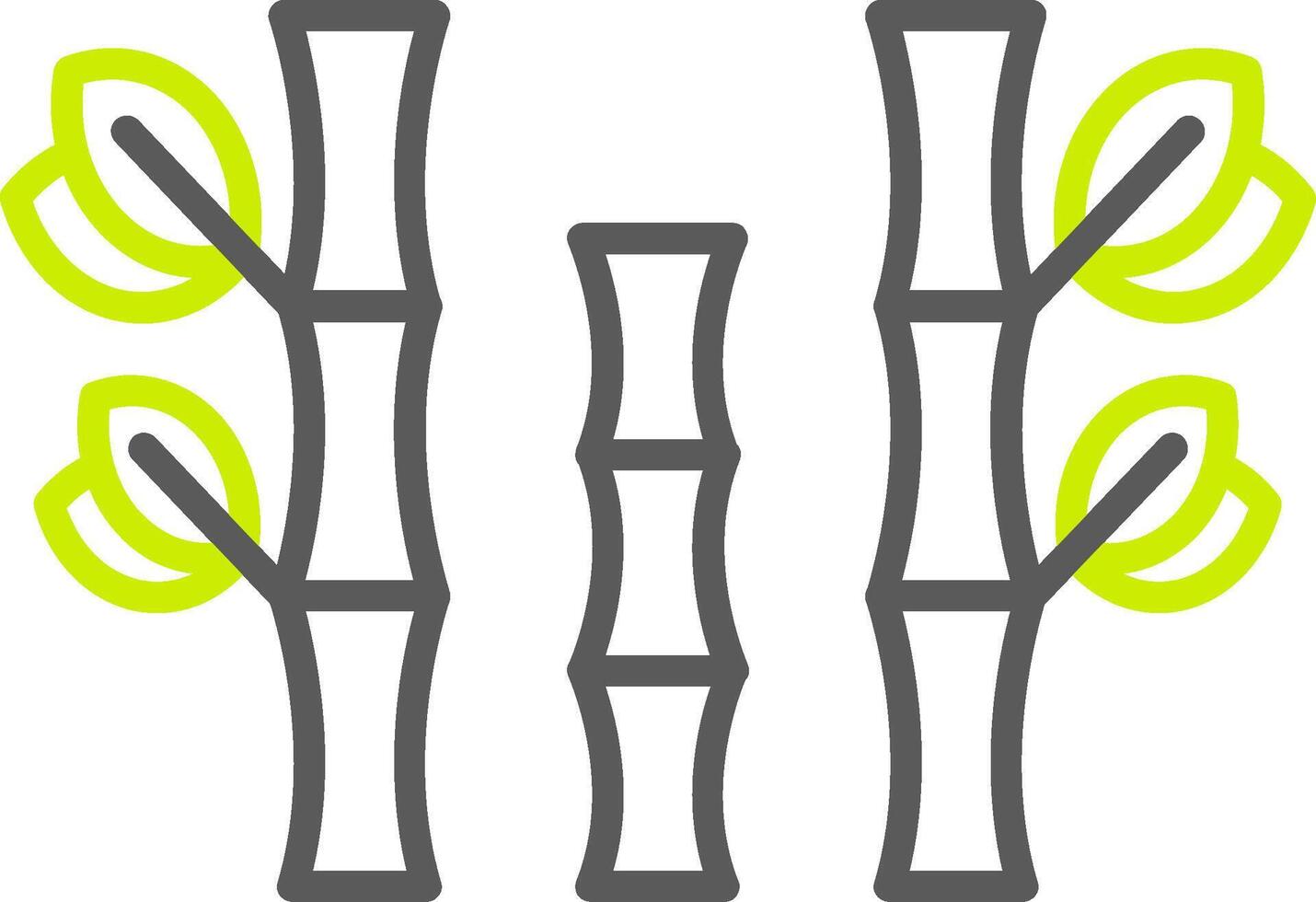 Bamboo Line Two Color Icon vector