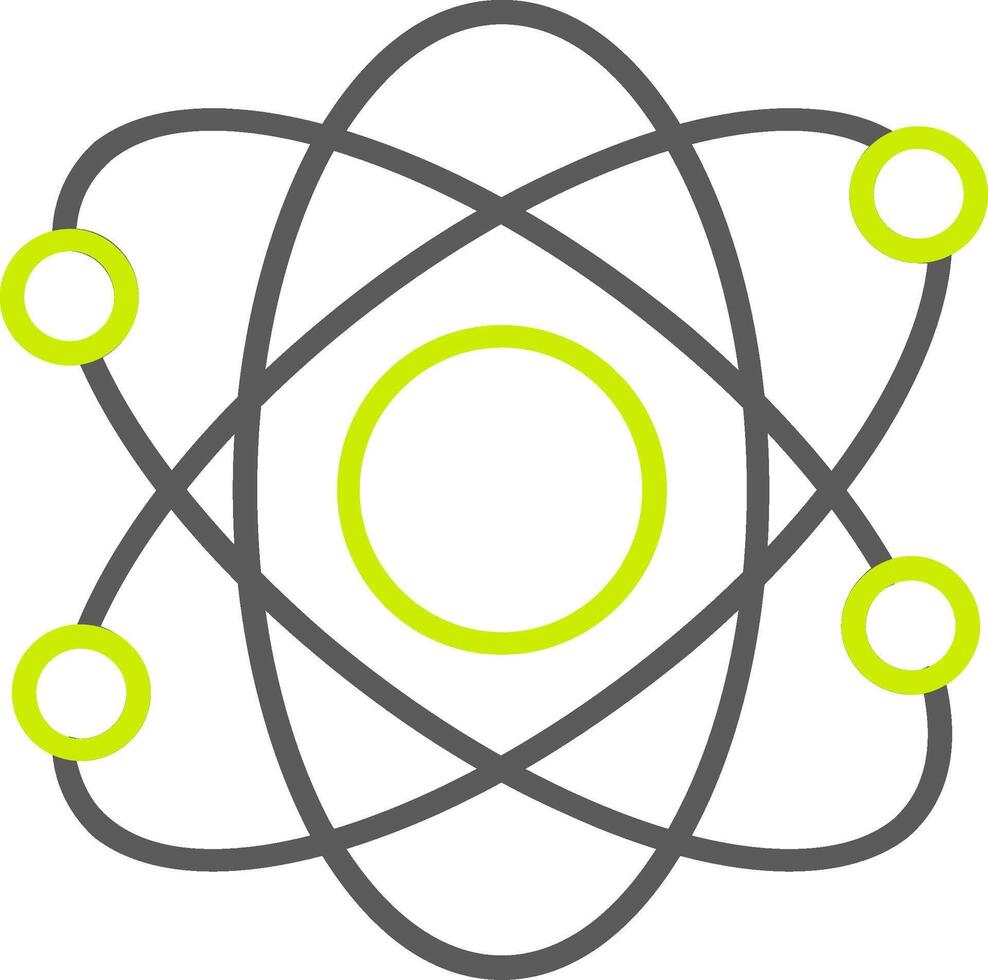 Atomic Line Two Color Icon vector
