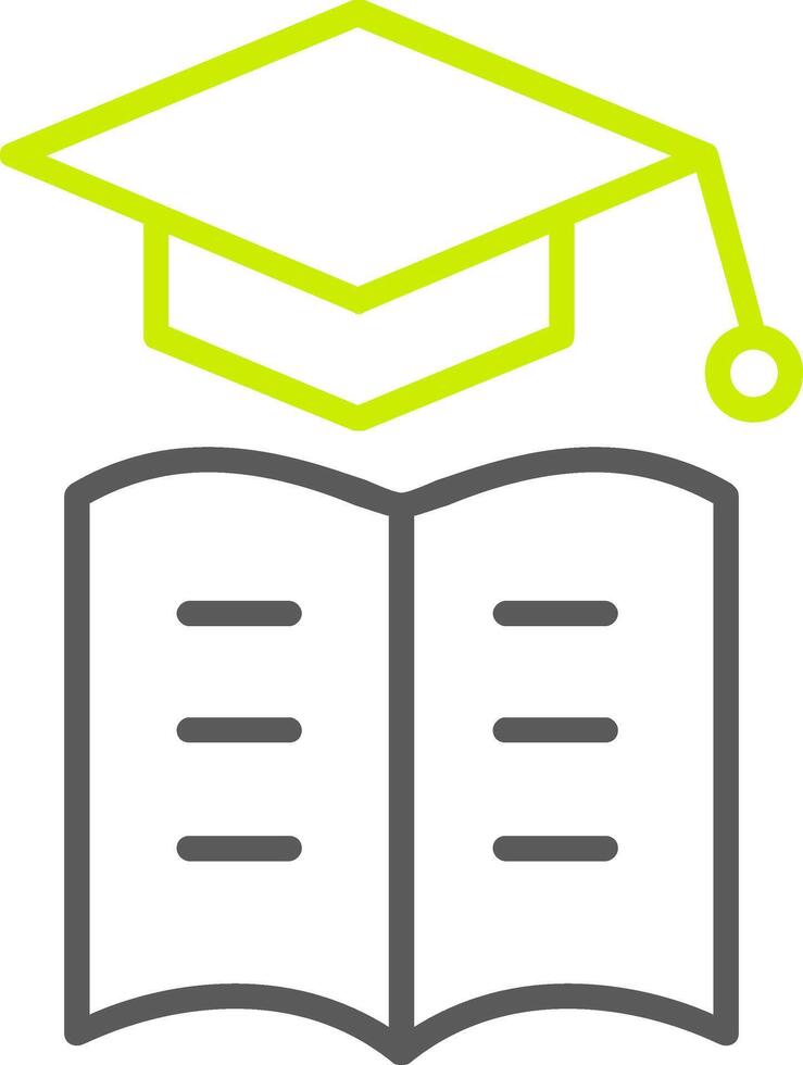 E-Learning Line Two Color Icon vector