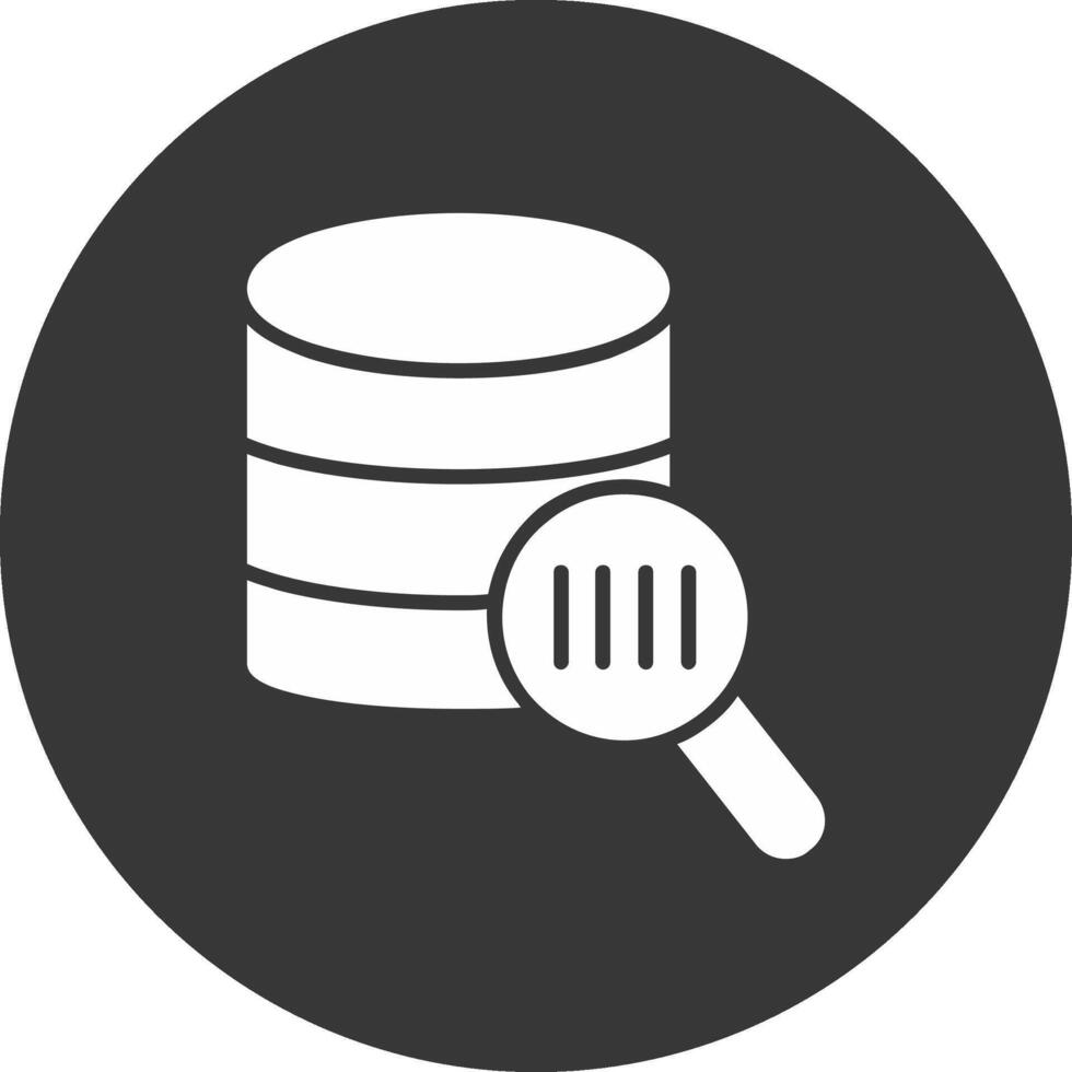 Database Scanning Glyph Inverted Icon vector