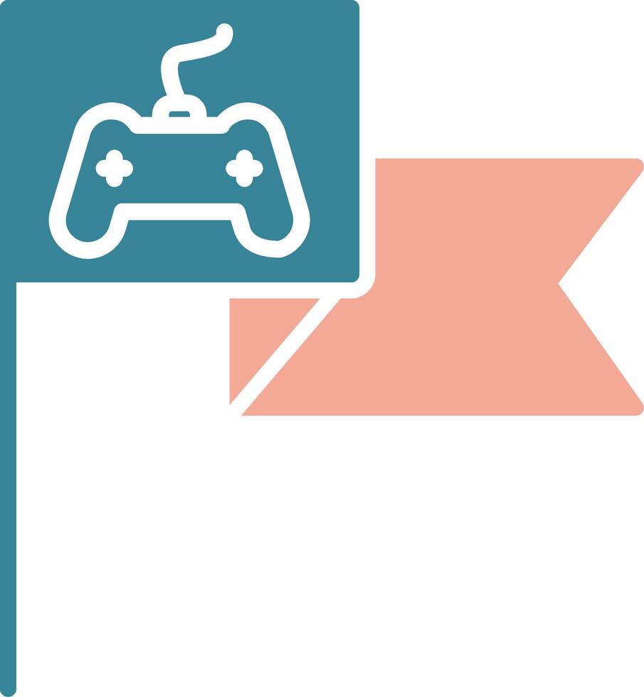 Flag Glyph Two Color Icon vector