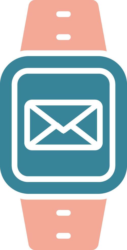 Message Glyph Two Color Icon vector
