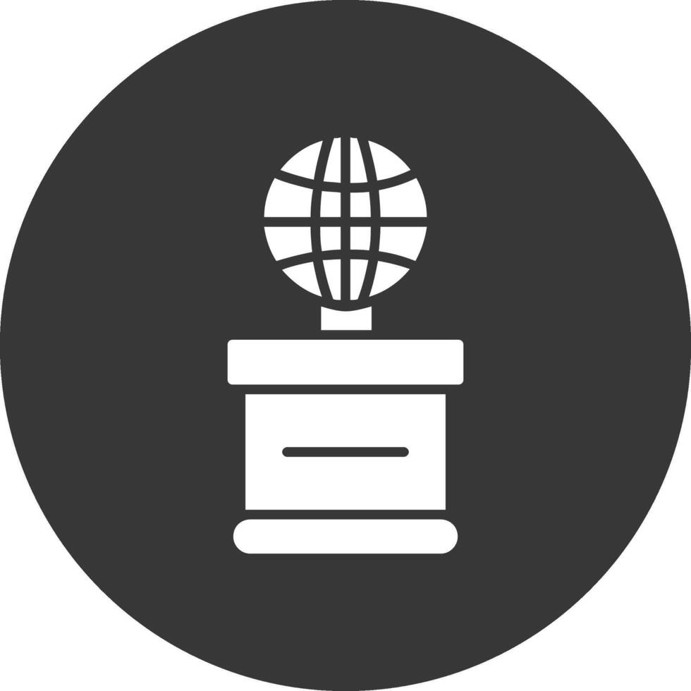 World Glyph Inverted Icon vector