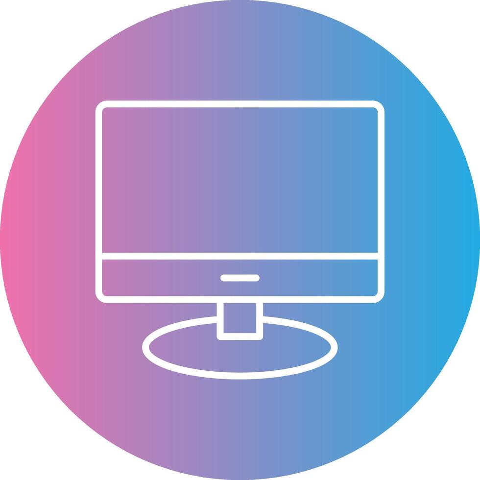 Lcd Line Gradient Circle Icon vector