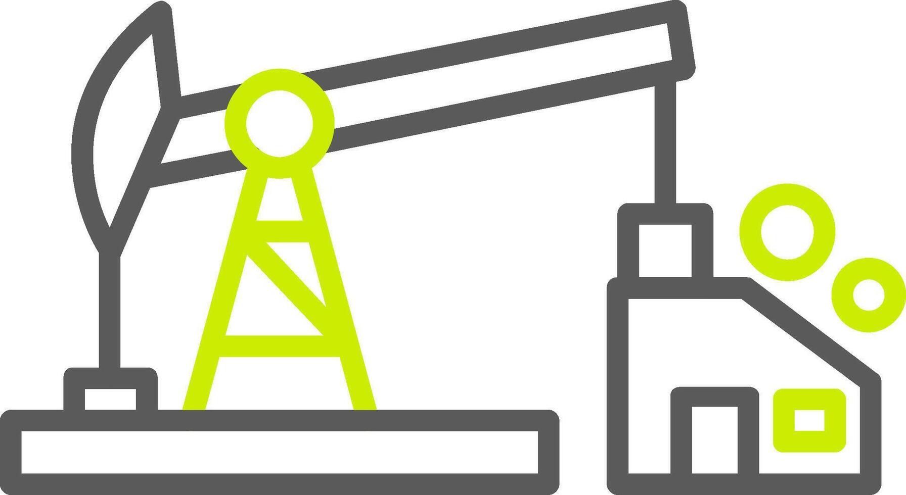 Oil Pump Line Two Color Icon vector
