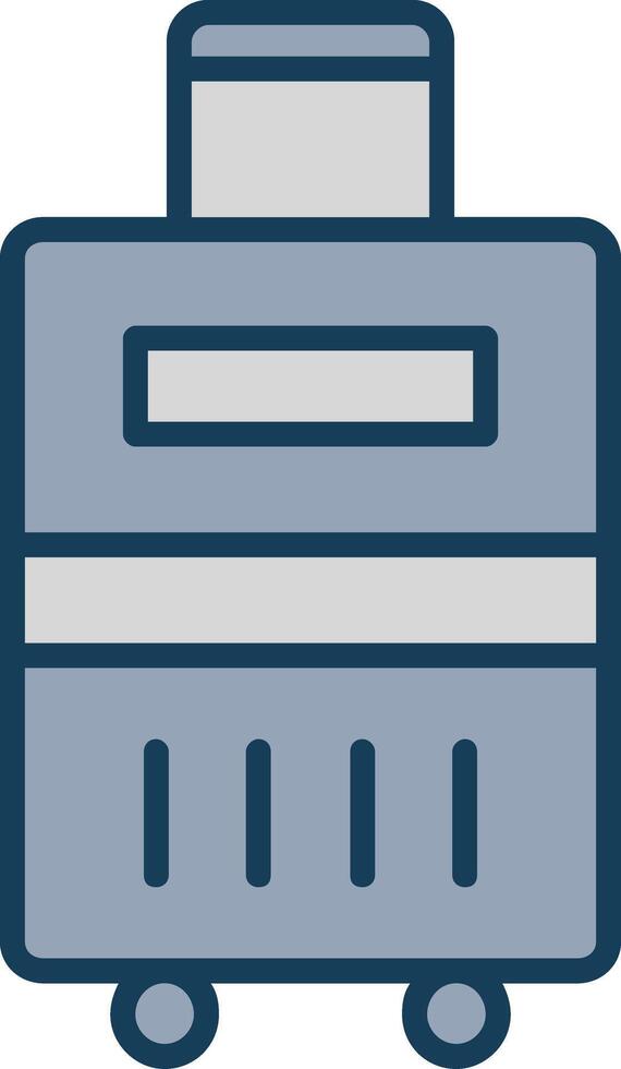Luggage Line Filled Grey Icon vector